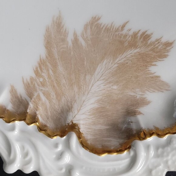 Antique Tressemanes & Vogt Limoges France Hand Painted Fish Plate - Picture 4 of 9